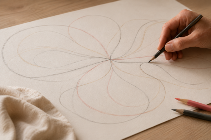 Dessin de formes - Roselyne Maret, thérapeute à Sion